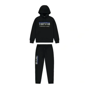 TRAPSTAR CHENILLE DECODED 2.0 HOODED TRACKSUIT - BLACK ICE EDITION