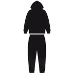 TRAPSTAR CHENILLE DECODED HOODED TRACKSUIT - BLACK GREEN BEE-1