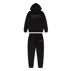 TRAPSTAR CHENILLE DECODED HOODED TRACKSUIT - Black Camo