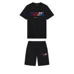 TRAPSTAR CHENILLE DECODED SHORT SET - BLACK REVOLUTION EDITION
