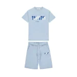 TRAPSTAR CHENILLE DECODED SHORT SET - Cashmere Blue Dazzling Blue