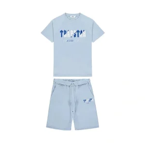 TRAPSTAR CHENILLE DECODED SHORT SET - Cashmere Blue Dazzling Blue