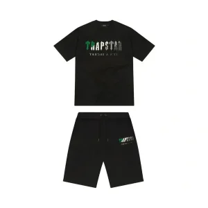TRAPSTAR CHENILLE DECODED SHORT SET - GREEN BLACK