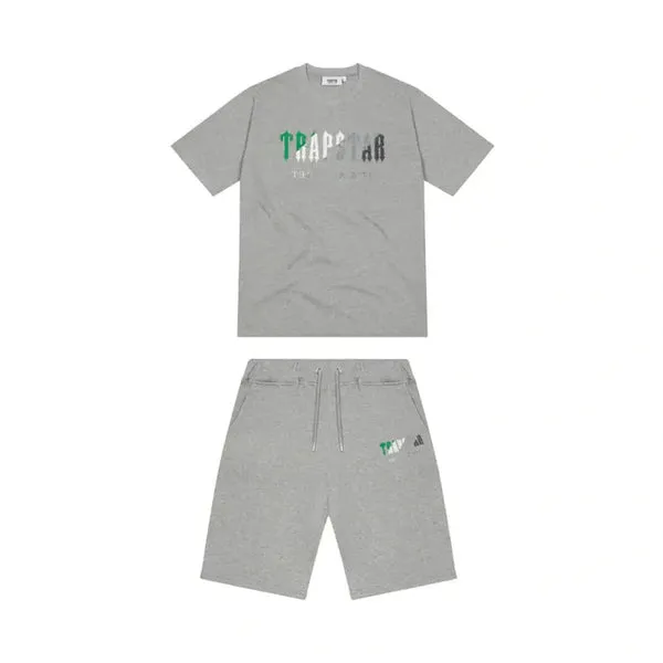 TRAPSTAR CHENILLE DECODED SHORT SET - GREY GREEN TRAPSTAR CHENILLE DECODED SHORT SET - GREY GREEN