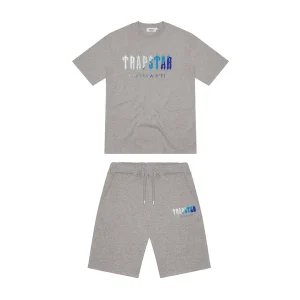 TRAPSTAR CHENILLE DECODED SHORT SET - GREY ICE FLAVOURS 2.0 EDITION