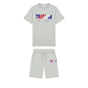 TRAPSTAR CHENILLE DECODED SHORT SET - GREY REVOLUTION EDITION