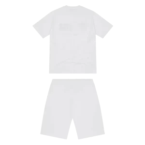 TRAPSTAR CHENILLE DECODED SHORT SET - WHITE GREEN-1