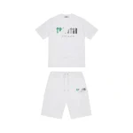 TRAPSTAR CHENILLE DECODED SHORT SET - WHITE GREEN