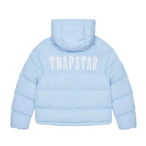 TRAPSTAR DECODED HOODED PUFFER 2.0 - ICE BLUE-1