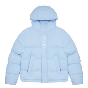 TRAPSTAR DECODED HOODED PUFFER 2.0 - ICE BLUE