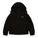 TRAPSTAR HYPERDRIVE DETACHABLE HOODED PUFFER JACKET - TRIPLE BLACK