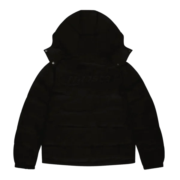 TRAPSTAR HYPERDRIVE DETACHABLE HOODED PUFFER JACKET - TRIPLE BLACK-1