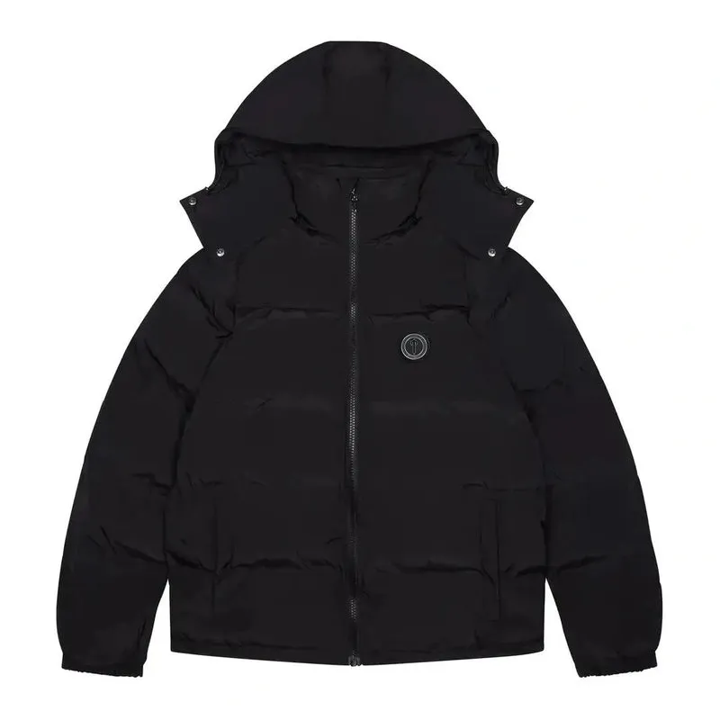 TRAPSTAR IRONGATE DETACHABLE HOODED PUFFER JACKET - 2023 BLACKOUT EDITION TRAPSTAR IRONGATE DETACHABLE HOODED PUFFER JACKET - 2023 BLACKOUT EDITION