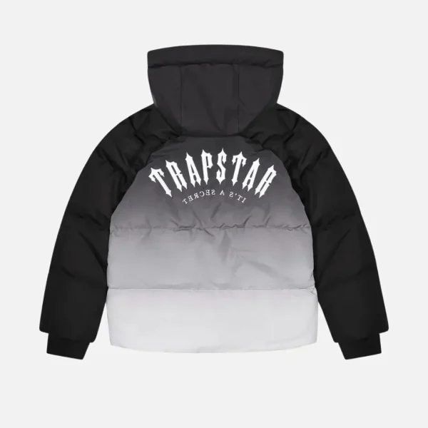 TRAPSTAR IRONGATE HOODED PUFFER 2.0 JACKET – BLACK GRADIENT