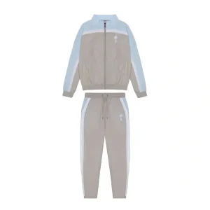 TRAPSTAR IRONGATE T SHELLSUIT - GREY CASHMERE BLUE WHITE