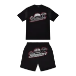 TRAPSTAR SHOOTERS SHORT SET - BLACK RED