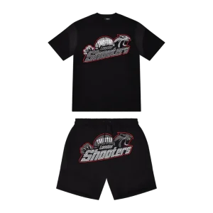TRAPSTAR SHOOTERS SHORT SET - BLACK RED