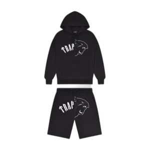 Trapstar Arch Shooters Hooded Shorts Set - Black