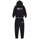 Trapstar Decoded Chenille Hooded Tracksuit - Black Green