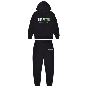 Trapstar Decoded Chenille Hooded Tracksuit - Black Green