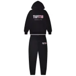 Trapstar Decoded Chenille Hooded Tracksuit - Black Pink