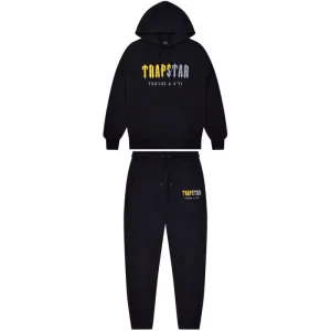 Trapstar Decoded Chenille Hooded Tracksuit - Black Yellow