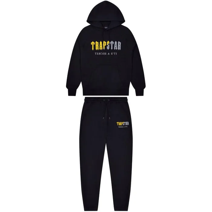 Trapstar Decoded Chenille Hooded Tracksuit - Black Yellow Trapstar Decoded Chenille Hooded Tracksuit - Black Yellow
