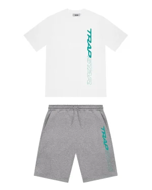 Trapstar Full Speed White Grey Shorts Set