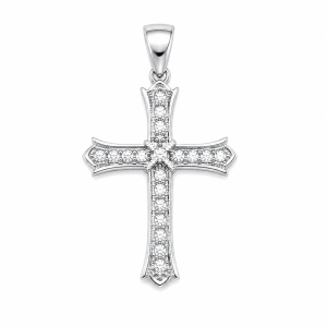 Trapstar Gothic Cross Pearl Necklace