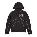 Trapstar Hyperdrive Piped Windbreaker - Black