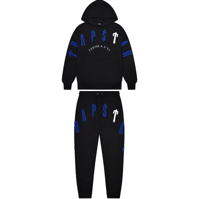 Trapstar Irongate Arch Chenille 2.0 Tracksuit - Black Blue White Trapstar Irongate Arch Chenille 2.0 Tracksuit - Black Blue White