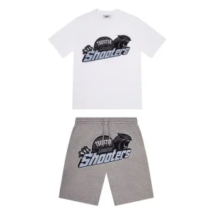 Trapstar Shooters Chenille Short Set - White Light Blue