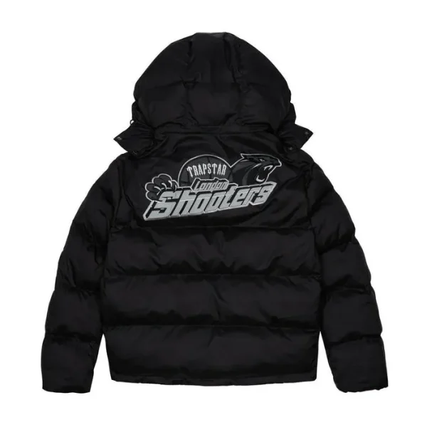 Trapstar Shooters Hooded Puffer Jacket - Black Reflective-1