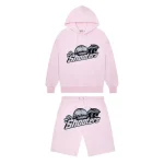 Trapstar Shooters Hoodie Shorts Set - Pink