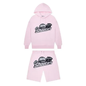Trapstar Shooters Hoodie Shorts Set - Pink