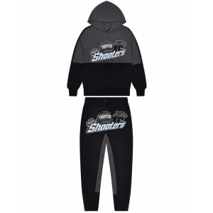 Trapstar Shooters Panel Tracksuit - Black Blue