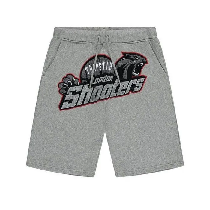 Trapstar Shooters Shorts - Grey Red Trapstar Shooters Shorts - Grey Red