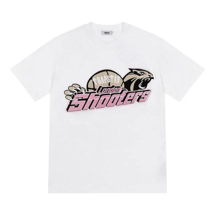 Trapstar Shooters T Shirt - White Pink Trapstar Shooters T Shirt - White Pink