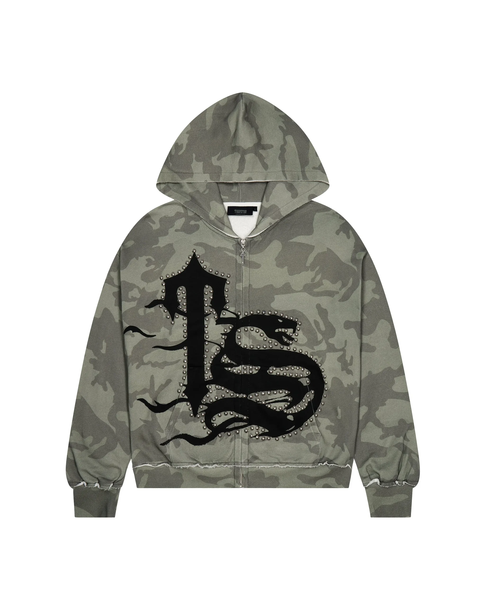Trapstar TS Script Camo Hoodie Trapstar TS Script Camo Hoodie