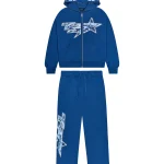 Trapstar TS Star Rhinestone Blue Tracksuit