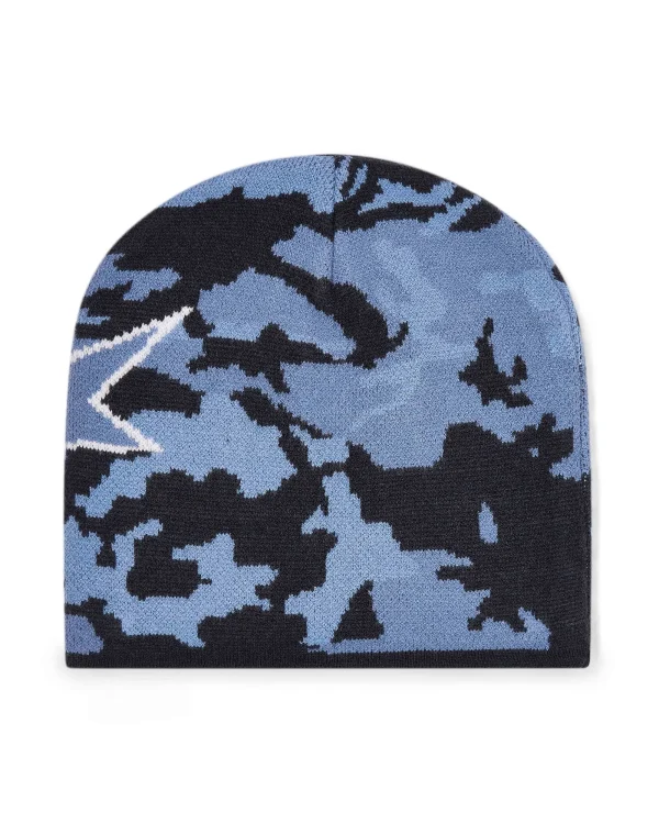 Trapstar Ts Star Beanie - Blue Camo -1