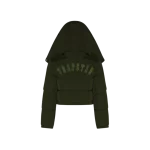Trapstar Women’s Irongate Detachable Hooded Puffer Olive Jacket-1