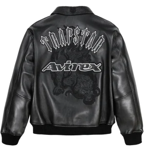 Trapstar X Avirex Leather Jacket-1
