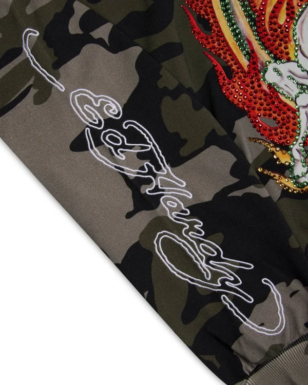 Trapstar X Ed Hardy Dead Or Alive Camo Rhinestone Hoodie-4