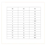 Trapstar X Marvel Sneakers Size Chart