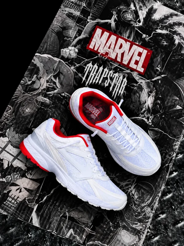Trapstar X Marvel Spider Man Web Graphic White Sneakers-2