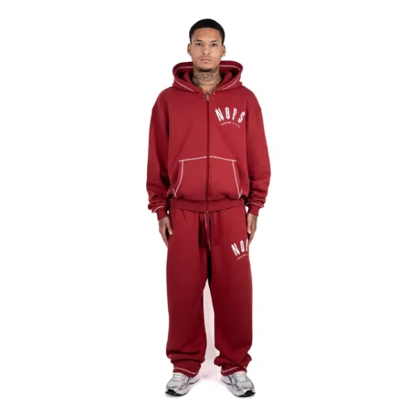 Trapstar X NOFs Exclusive Red Jogger-1