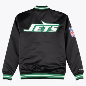 Trapstar X New York Jets Satin Bomber Jacket-1