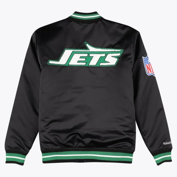 Trapstar X New York Jets Satin Bomber Jacket-1