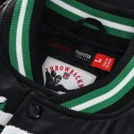 Trapstar X New York Jets Satin Bomber Jacket-2
